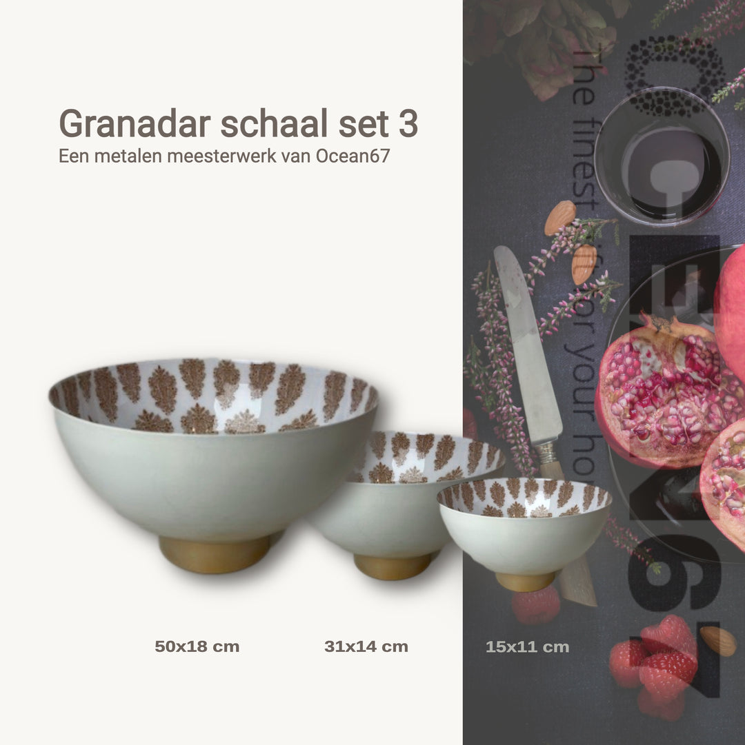 Deco schaal set van 3 Granadar