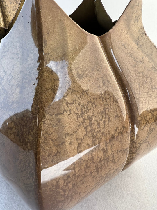 Vaas metaal bruin 29 cm