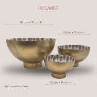 Serveer-deco-Schaal - Set van 3